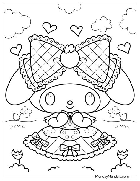 coloring pages my melody